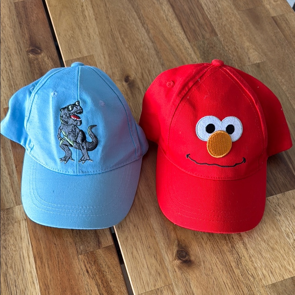 Red and Blue Toddler Character Caps